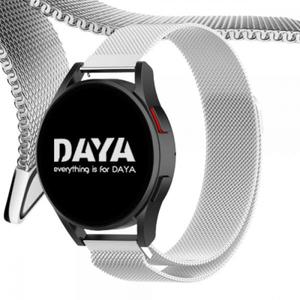 DAYA 갤럭시워치 5 4 3 스트랩 20mm 실버 밀레니즈루프 밴드 스트랩