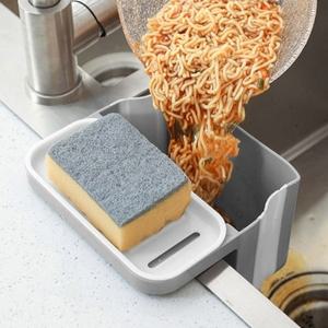 채반 쓰레기통 대 물빠짐 분리 짐 흡착식 선반 싱크대 라면 싱크 물빠 폴딩 거치대 수세미