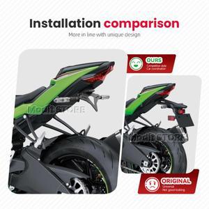 바이크 오토바이 후방카메라 숏 꼬리 번호판 거치대 LED 조명 포함  가와사키 닌자 ZX-6R 2024