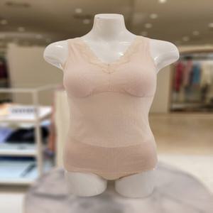 [비비안]스킨 에어로쿨 안입은듯한 편안함 압박+조임NO 시원한 면브라런닝 컵런닝 택1(RU7384)