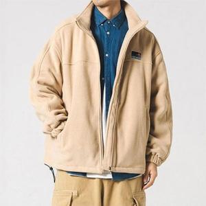남성 캐주얼 후리스 로고 하이넥 점퍼