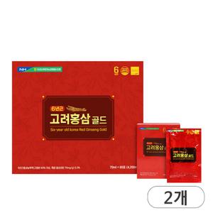 지리산마천농협 6년근 고려홍삼골드 70ml 60포 x 2박스(총120포) 홍삼선물 