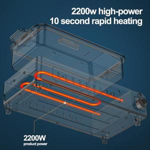 미니 오븐 다기능 2200W 3-in-1 그릴 팬 가정용 전기 바베큐 무연 냄비 분할 요리