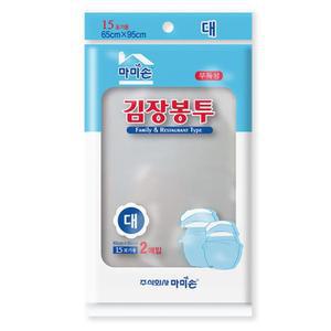 15포기용 투명비닐 김장봉투 대형 65x95 2매 식자재용 큰 음식보관포장