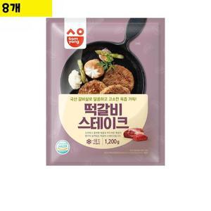 [MEK01262_52FA]안주 (삼양)떡갈비스테이크 1.2Kg x8개