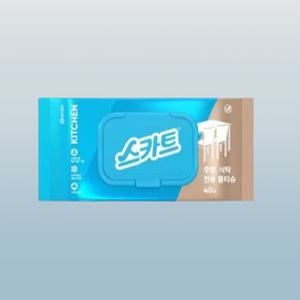 [스카트] 주방, 식탁 전용 물티슈 40매 x 8입