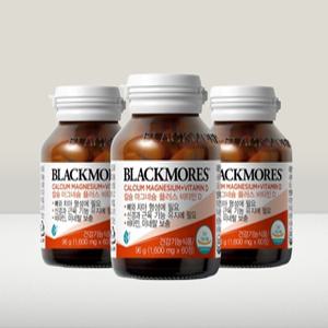 [블랙모어스] 칼슘 마그네슘 비타민D (60캡슐x3병/3개월분)
