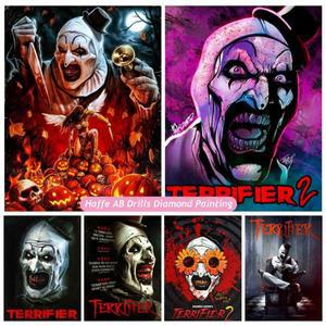 보석십자수펜 보석십자수도구 재료 부자재 DIY 공포 영화 Terrifier 2 AB 드릴 다이아몬드 페인팅 아트 할