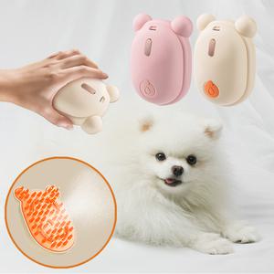 TPC21 강아지 고양이 스팀 브러쉬 전동 미스트 마사지빗 스프레이 브러시 죽은털 제거