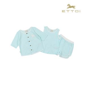 [롯데백화점]에뜨와 제코매쉬3PCS 07Q352201[출산,백일,신생아,실내복,돌선물,실내복,7부]