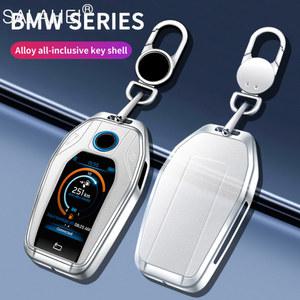 차키케이스 가죽 LED 디스플레이 자동차 키 케이스 커버 BMW 5 7 시리즈 G12 G11 G30 G32 G31 i8 I12 I15 G01 X3 G02 X4 G05 X5 G07 X7 액세서리