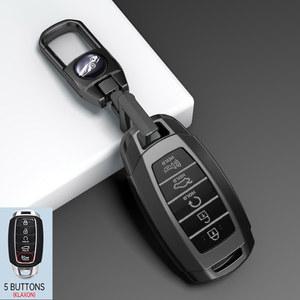 차키케이스 버튼 현대 I30 Ix35 자동차 케이스 커버 체인 KONA Encino Solaris Azera Grandeur Ig Accent Santa Fe Palisade