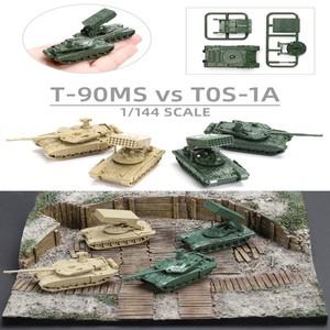 ViiKONDO 1/144 스케일 장난감 탱크 모델 키트 군용 차량 러시아 T-90MS vs 조립 탁상용 Wargame Diorama