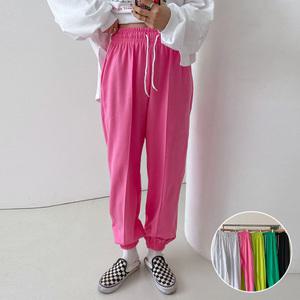 [유야]여성 면 무지 핀턱 트레이닝 조거팬츠 -FPN0037- 봄 가을