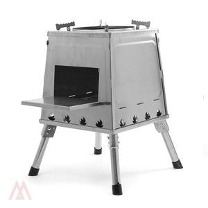 901M 캠핑 접이식 화목난로 35X47CM 실버 숯불화로 야외화목난로 화로