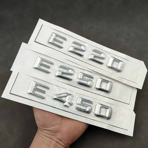 호환 차량용 로고 스티커, E320 E450 엠블럼 E220 크롬 문자 메르세데스 W213, 액세서리 ABS 벤츠 E250 W212 트렁크 3D 후면