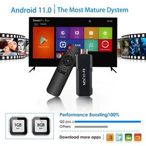 TV 스틱 1gb 단위 안드로이드 2024 stb mx10 F2 tv 상자 4k eu