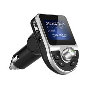 자동차 블루투스 무선 어댑터 FM 송신기 MP3 라디오 음악 플레이어 차량용 키트 2 USB 충전기 핸즈프리 통