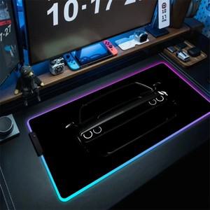 자동차 슈퍼 쿨 RGB 마우스 패드 컴퓨터 테이블 매트, 게이밍 게이머 액세서리, LED 백라이트 키보드 캐비