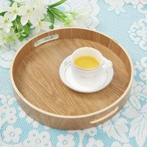 손잡이 원형 키친드 우드트레이(30cm) 카페 서빙쟁반