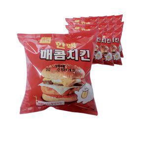 한맥 PC방 아침먹거리 간편 매콤치킨버거 햄12봉