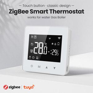 온도 조절기 디스플레이 Tuya Zigbee 건식 접촉 물/가스 보일러 컨트롤러 Alexa 구글 홈 작동