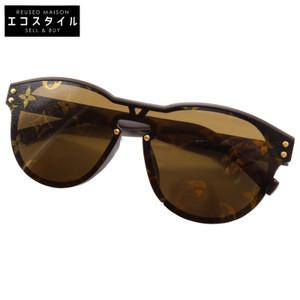 LOUIS VUITTON 루이비통 미품 21년제 Z1487E 선글라스·LV와이메아 라운드 모노그램·패턴 145 브라운