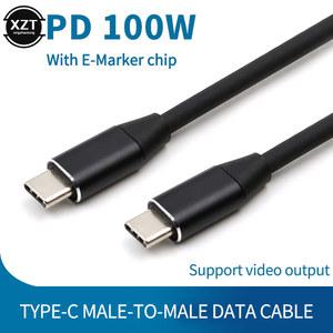 영상선 100W USB C타입 to 타입 남성 케이블 USBC PD 5A 4K 고속 충전기 코드 3.1 Gen 2 비디오 에어 S20