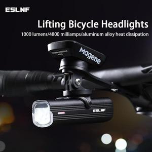 ESLNF 자전거 조명 MTB 높은 루멘 방수 알루미늄 합금 헤드 라이트 카본 브래킷 도로 USB 충전 승마 부품