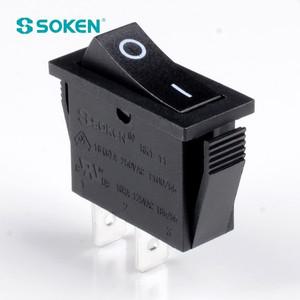Uniteelec-Soken RK1-11 블랙 2 피트 On-Off 버튼 16A 250V 내구성 품질 로커 스위치