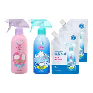 온더바디 발을씻자 코튼풋샴푸 비누향 385ml, 1개 + 쿨링 용기 385ml, 1개 + 리필 500ml, 2개