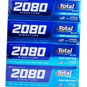 2080 시그니처 토탈블루 치약 오리지날민트 125g 4개D