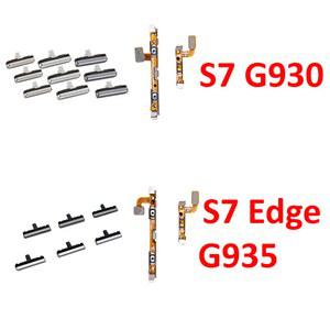 삼성 갤럭시 S7 G930 S7 Edge S7e G935 전화 하우징 켜기 끄기 위 아래 키 전원 볼륨 버튼 플렉스 케이블 부품