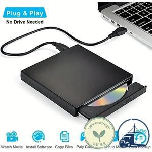 외장 플레이어 외장 CD DVD 드라이브, USB 2.0 슬림형 보호 가능 노트북용 플레이어 데스크탑