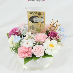 (완제품)비누꽃 반전용돈케이크 용돈박스/ 이벤트 / 반전박스/어버이날선물/돈티슈/생일선물/환갑/칠
