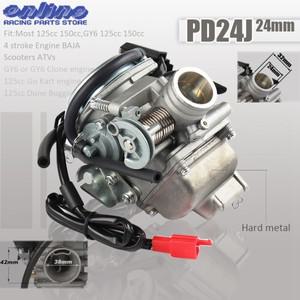 PD24J 24mm 카브 전기 기화기 Gy6 100cc 125cc 엔진 오토바이 ATV 고 카트 모 페드 및 스쿠터 dirrt 자전거