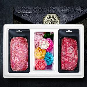 횡성 한우 어버이날 카네이션 소고기 (불고기+국거리) 선물세트 800g