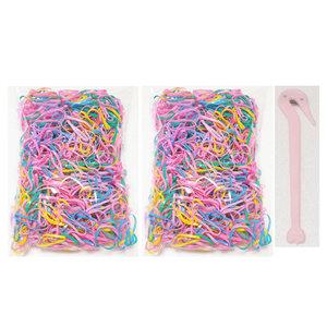 얌뚱이 100g+100g+이지컷 대용량 칼라고무밴드 머리끈 고무줄 선물 어린이집 유치원 검정