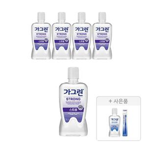 가그린 스트롱, 750ml, 5개 + 증정 (오리지널 250ml, 1개 + 스탠다드 칫솔, 1p)