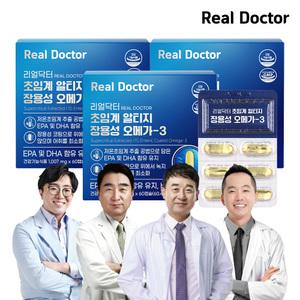 [리얼닥터] 초임계 알티지 장용성 오메가3 60캡슐 3개 (6개월분) / 비타민D 비타민E 저온 초임계 추출