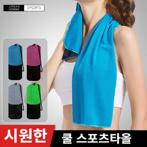 어반옴므 쿨 스포츠타올 1P/ 헬스장 수건 등산 요가 타월 운동 땀 목수건 스카프