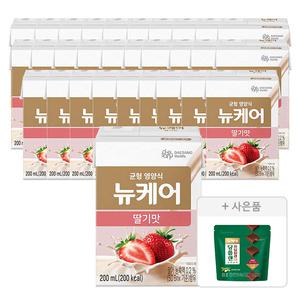 뉴케어 딸기맛, 200ml, 30개, 1개 + 증정(당플랜 저당양갱, 40g, 8입, 1개)