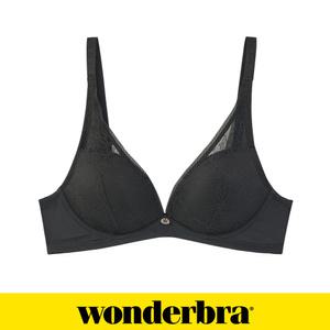 [Wonderbra] 노와이어 클래식 레이스 브라 블랙