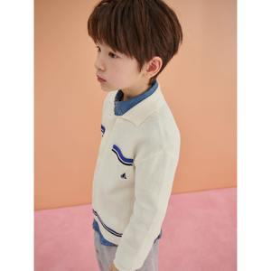 [BEANPOLE KIDS] 플레인형 자카드 T칼라 카디건  아이보리 (BI515AU020)