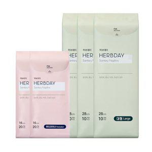 허브데이 생리대 대형3팩+팬티라이너2팩 _70p