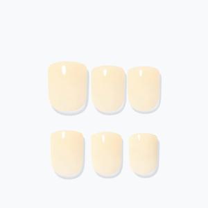 연휴10추가데싱디바 매직프레스 버터 옐로우 숏 스퀘어 네일팁
