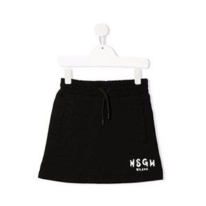 [MSGM]21FW 키즈 여성 프린트 스커트 블랙 MS027730 110