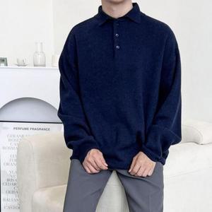 가을 니트 오버핏 가을옷 겨울 카라 데일리 남성 (3jWEq)