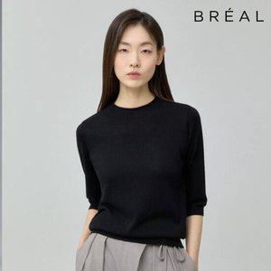 브리엘 25SS 실크 블렌딩 니트 1종_블랙