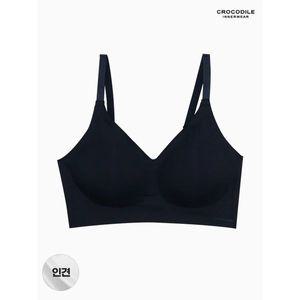 [하프클럽/크로커다일 이너웨어]쿨 인견 에어홀 스트랍 감탄브라 1종 블랙